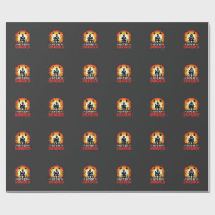 Halloween Lets Get Smashed Haunted House Wrapping Paper