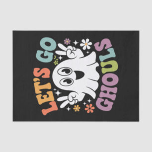 Halloween Let's Go Ghouls Ghost Retro Costume Tissue Paper
