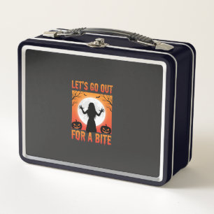 Halloween Let's Go Out For a Bite Horror Metal Lunch Box