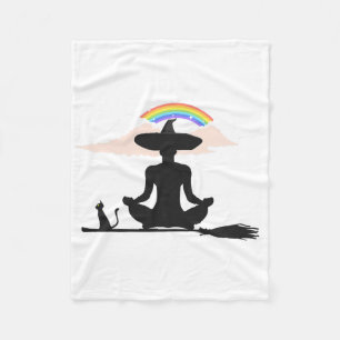 Halloween Lgbt Yoga Witch Pride Hippie Rainbow _1 Fleece Blanket