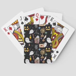 Halloween Library Playing Cards
