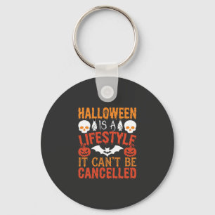 Halloween Lifestyle Bat Pumpkin Typography Vector Keychain