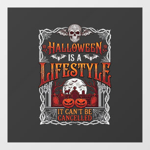Halloween Lifestyle Bat Skull Graveyard Pumpkins F Window Cling