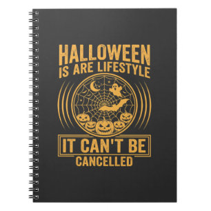 Halloween Lifestyle Bat Spider Web Design_1 Notebook