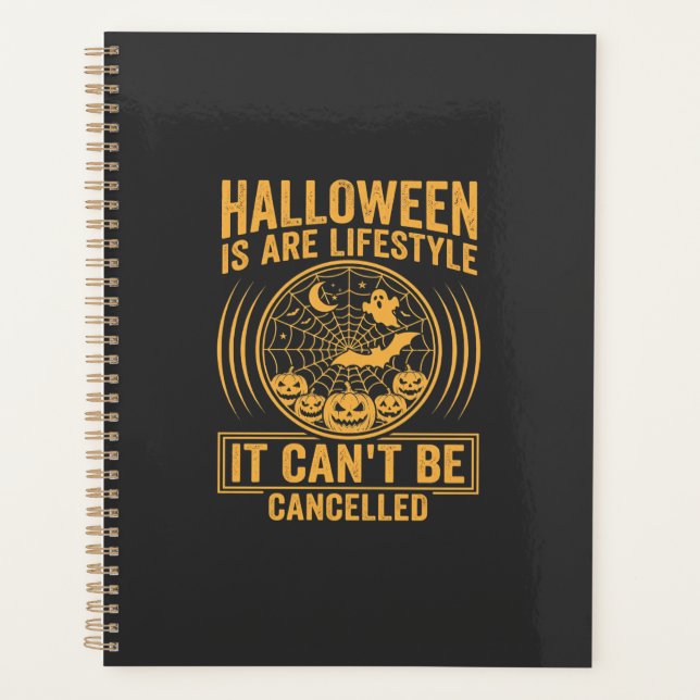Halloween Lifestyle Bat Spider Web Design_1 Planner (Front)