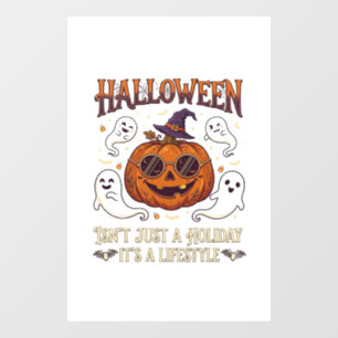 Halloween Lifestyle Pumpkin Sunglasses Witch Hat G Window Cling