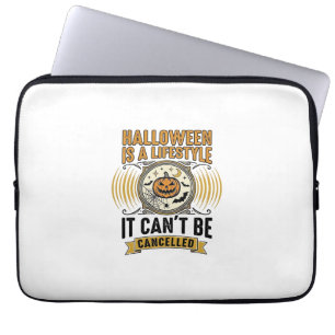 Halloween Lifestyle Vintage Pumpkin Typography Des Laptop Sleeve