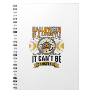 Halloween Lifestyle Vintage Pumpkin Typography Des Notebook