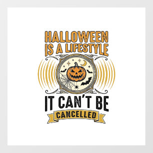 Halloween Lifestyle Vintage Pumpkin Typography Des Window Cling