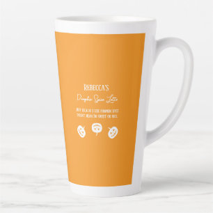 Halloween Light Orange Pumpkin Spice Sweet or Nice Latte Mug