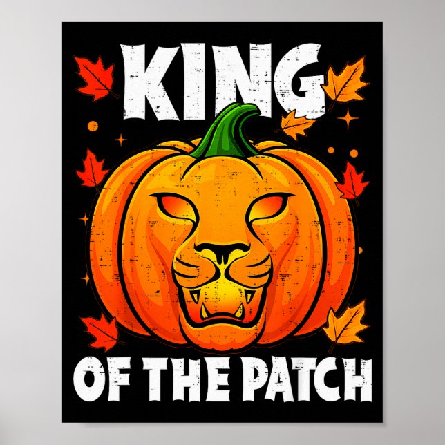 Halloween Lion Pumpkin King Of The Patch Costume M Poster (Front)