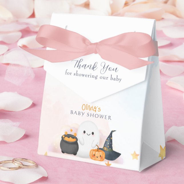 Halloween Little Boo Baby Shower  Favor Box (Wedding)