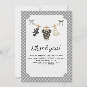 Halloween Little Boo Baby Shower Thank You Card