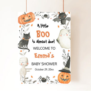 Halloween  Little Boo Baby Shower Welcome Sign