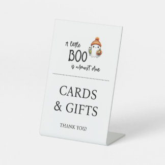 Halloween Little Boo Cards and Gifts Baby Shower Pedestal Sign