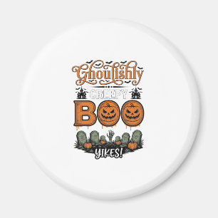 Halloween Little Boo Yah Cute Spooky Vector Design Magnet