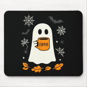 Halloween Little Ghost Ice Coffee Tee Mouse Pad