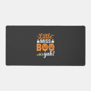 Halloween Little Miss Boo Yah Pumpkin Design_1 Desk Mat