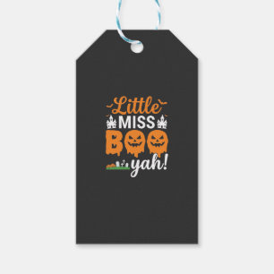Halloween Little Miss Boo Yah Pumpkin Design_1 Gift Tags