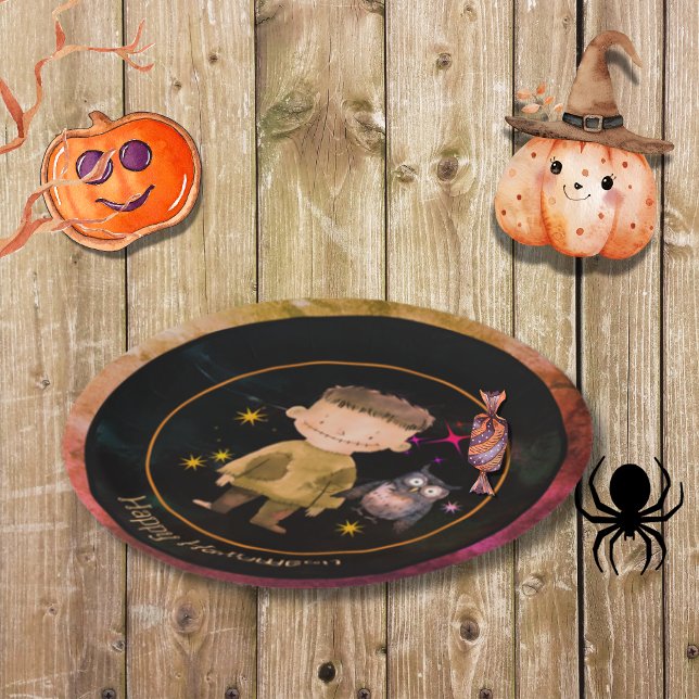  Halloween Little Monster Party Paper Plate (Halloween Little Monster Party Paper Plates)