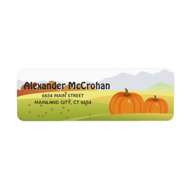 Halloween Little Pumpkin Return Address (Front)