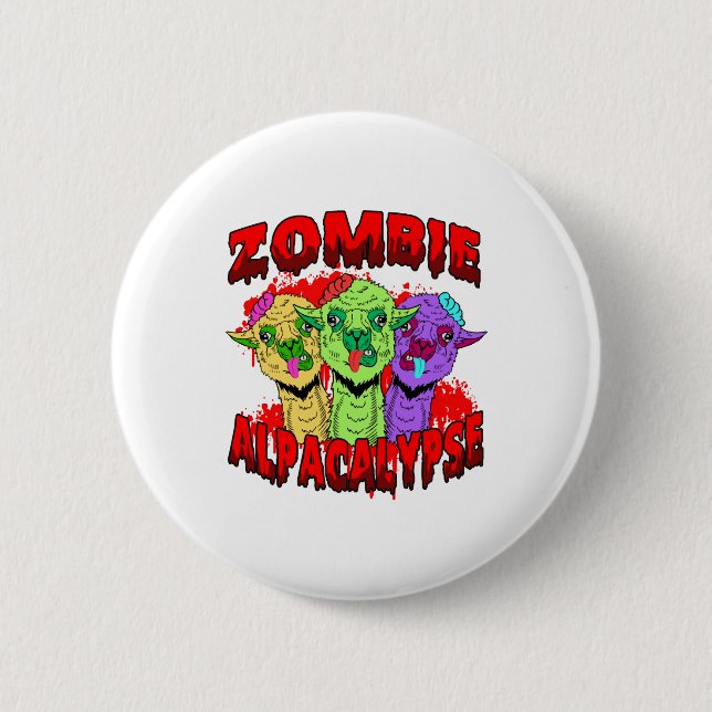 Halloween Llama Alpaca Funny Lama Glama Cool Gift  2 Inch Round Button (Front)