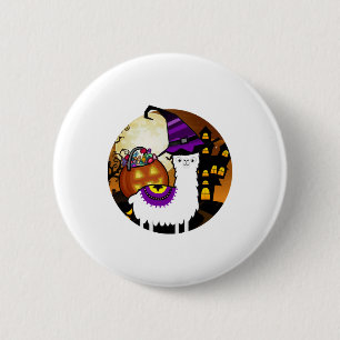 Halloween Llama Alpaca Funny Lama Glama Cool Gift 2 Inch Round Button