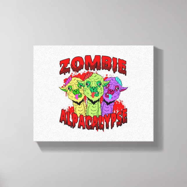 Halloween Llama Alpaca Funny Lama Glama Cool Gift Canvas Print (Front)