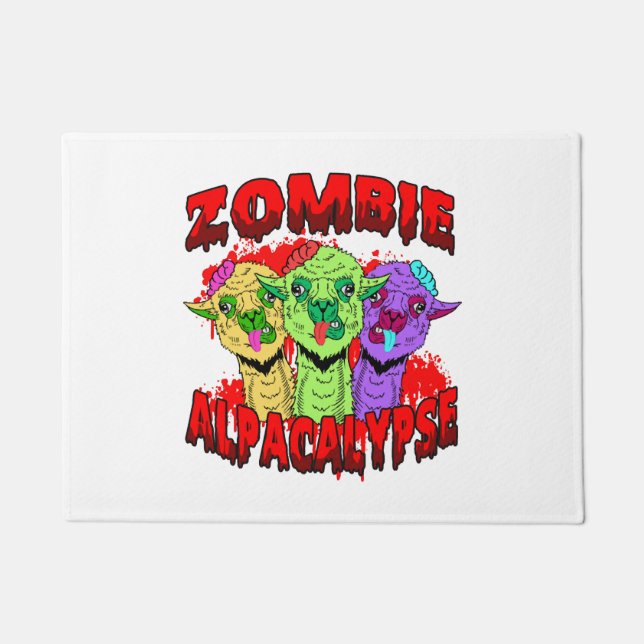 Halloween Llama Alpaca Funny Lama Glama Cool Gift  Doormat (Front)