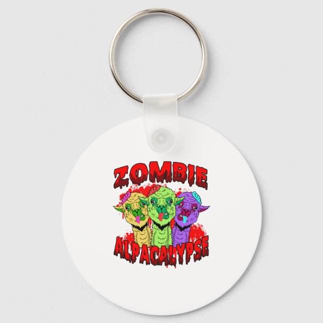 Halloween Llama Alpaca Funny Lama Glama Cool Gift  Keychain (Front)