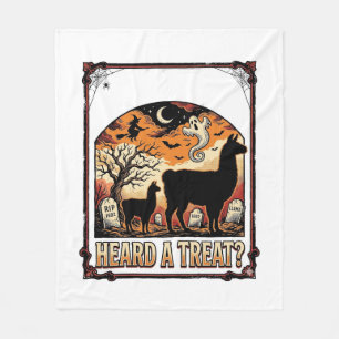Halloween Llama Shirt Spooky Treat Graveyard Art_1 Fleece Blanket