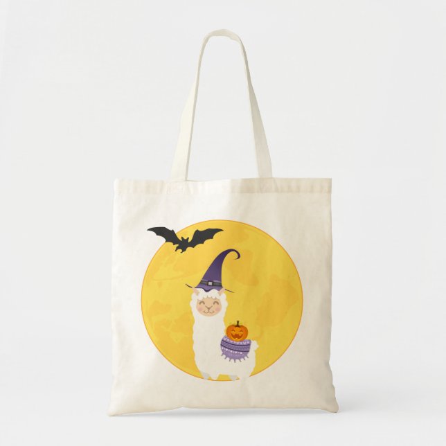 Halloween Llama Trick-or-treat Tote Bag (Front)