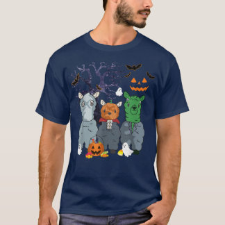 Halloween Llama Witch Scary Halloween Costume 1370 T-Shirt