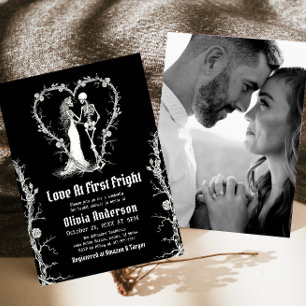 Halloween Love At First Fright Part Bridal Shower Invitation
