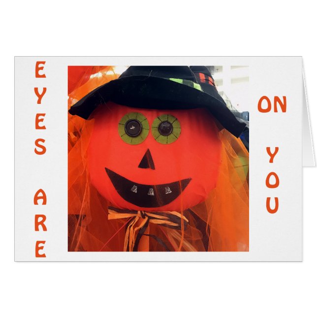 HALLOWEEN LOVE CARD = YEUX ET COEUR SUR "VOUS" (Devant horizontal)