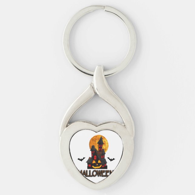 Halloween lover, funny halloween,Happy Halloween Keychain (Front)