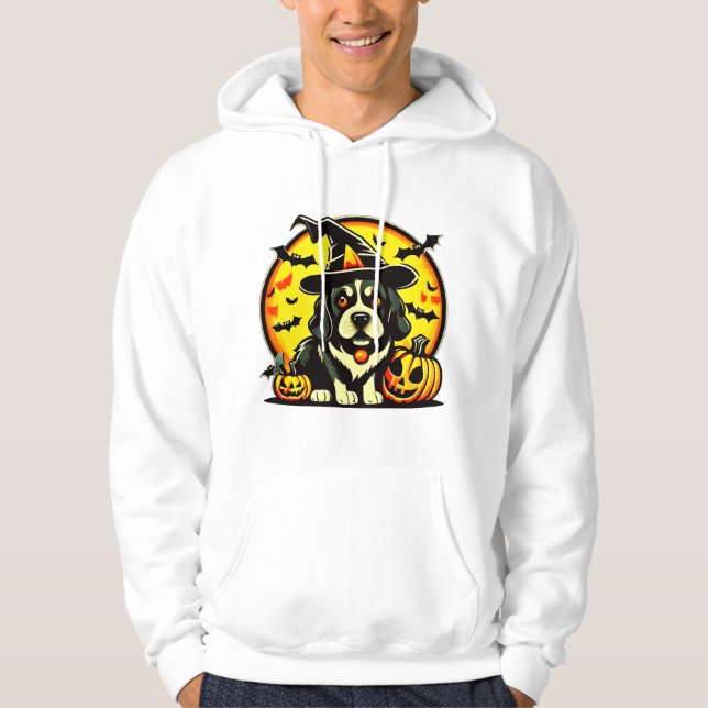 Halloween Lowchen dog Hoodie (Front)