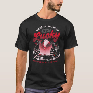 Halloween Lucky Ritual Cute Satanic Rabbit Pentagr T-Shirt