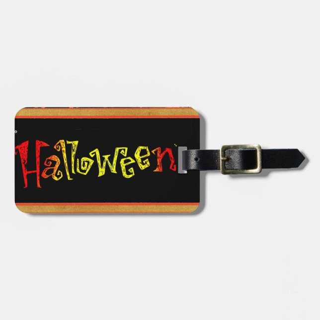 Halloween Luggage Tage Tag (Front Horizontal)