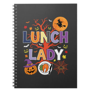 Halloween Lunch Lady Witch Kitchen Vector Notebook