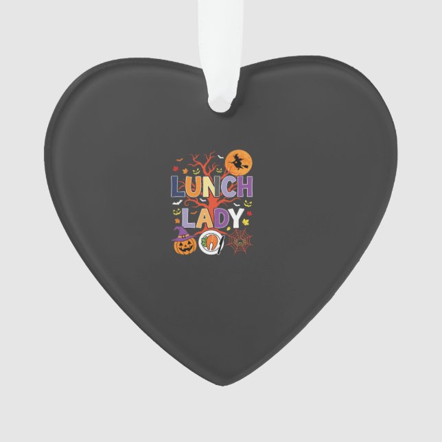 Halloween Lunch Lady Witch Kitchen Vector Ornament (Front)