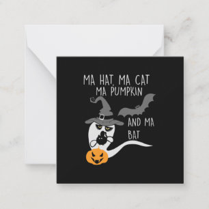 Halloween Ma Hat Ma Cat Birthday Card