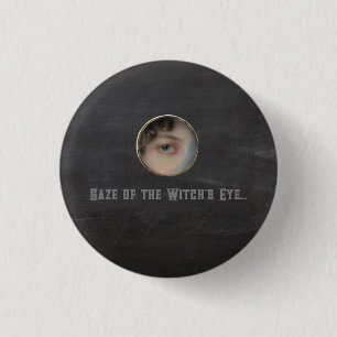 Halloween Macabre Creepy Witch Eye 1 Inch Round Button