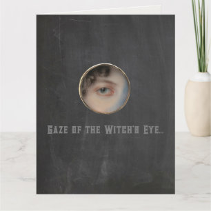 Halloween Macabre Creepy Witch Eye Card
