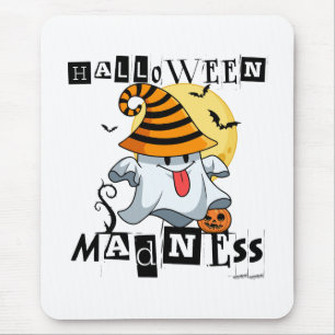 Halloween Madness Funny Ghost October Harvest Fun Mouse Pad