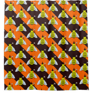 Halloween Magic Bee Witch orange and Black Stripes