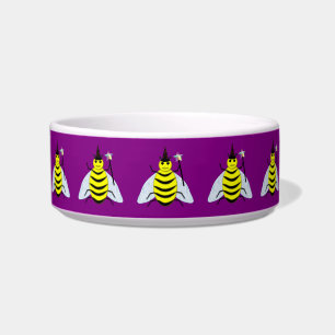 Halloween Magic Bee Wizard Purple Bowl