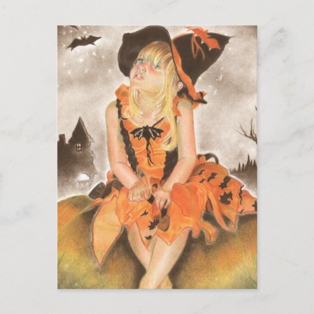 Halloween Magic Holiday Postcard (Front)
