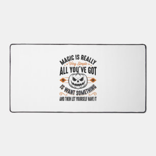 Halloween Magic Pumpkin Vintage Vector Shirt Desig Desk Mat