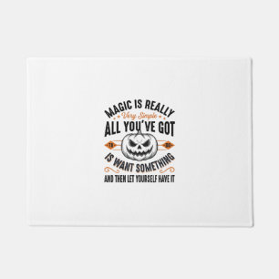 Halloween Magic Pumpkin Vintage Vector Shirt Desig Doormat
